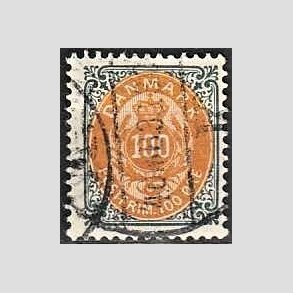 FRIM�RKER DANMARK | 1902 - AFA 31C - 100 �re gr�/gul - Stemplet