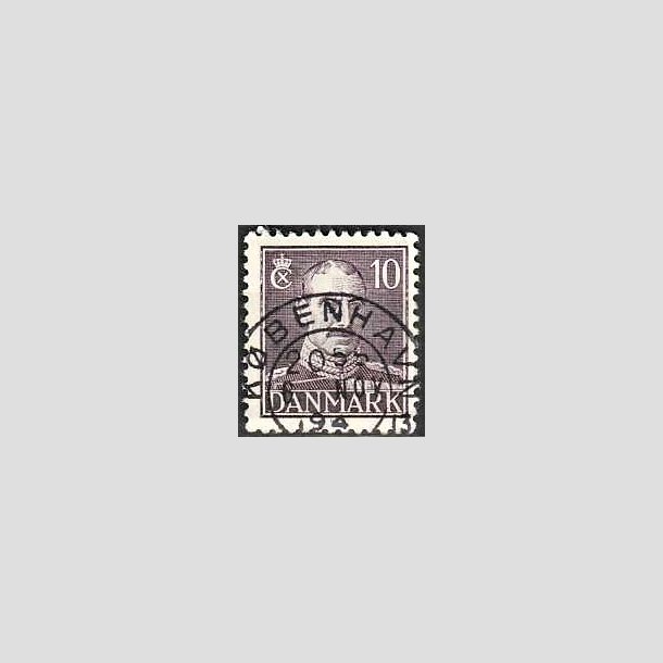 FRIMRKER DANMARK | 1942-44 - AFA 274 - Chr. X 10 re violet - Lux Stemplet
