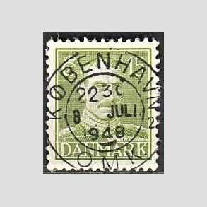 FRIMRKER DANMARK | 1942-44 - AFA 275 - Chr. X 15 re grn - Lux Stemplet 