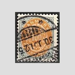 FRIM�RKER DANMARK | 1895 - AFA 31By - 100 �re gr�/gul omv. ramme - Stemplet