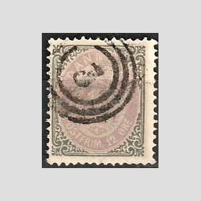 FRIM�RKER DANMARK | 1875 - AFA 26 - 12 �re gr�/violet - Stemplet