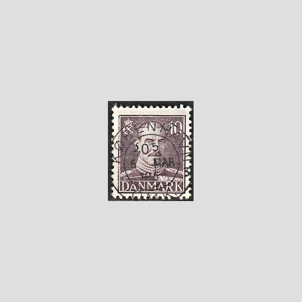 FRIMRKER DANMARK | 1942-44 - AFA 274 - Chr. X 10 re violet - Lux Stemplet