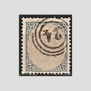 FRIM�RKER DANMARK | 1875 - AFA 26y omv. ramme - 12 �re gr�/violet - Stemplet