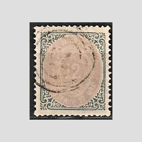 FRIM�RKER DANMARK | 1875 - AFA 26y omv. ramme - 12 �re gr�/violet - Stemplet
