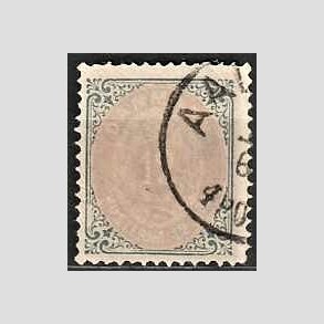 FRIM�RKER DANMARK | 1875 - AFA 26y omv. ramme - 12 �re gr�/violet - Stemplet