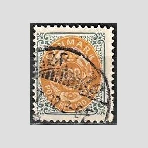 FRIM�RKER DANMARK | 1895 - AFA 31By - 100 �re gr�/gul omv. ramme - Stemplet