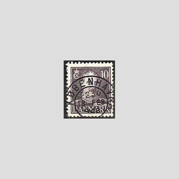 FRIMRKER DANMARK | 1942-44 - AFA 274 - Chr. X 10 re violet - Lux Stemplet