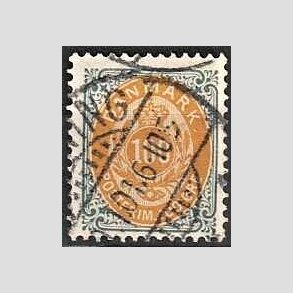 FRIM�RKER DANMARK | 1895 - AFA 31By - 100 �re gr�/gul omv. ramme - Stemplet