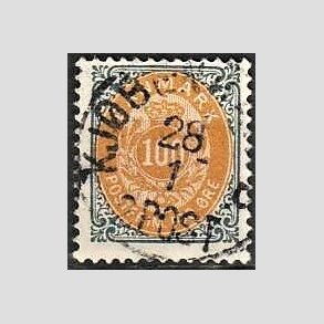 FRIM�RKER DANMARK | 1902 - AFA 31C - 100 �re gr�/gul - Stemplet
