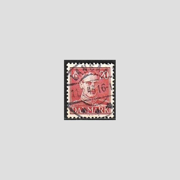 FRIMRKER DANMARK | 1942-44 - AFA 276 - Chr. X 20 re rd - Lux Stemplet