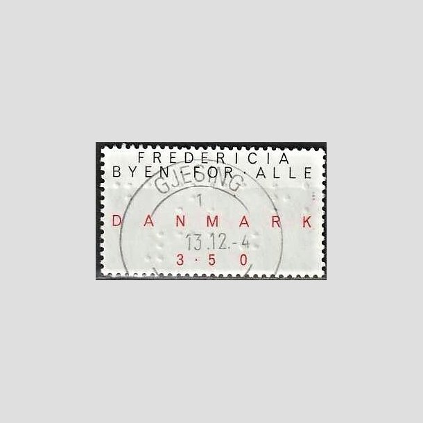 FRIMRKER DANMARK | 1990 - AFA 979 - Byen for alle - 3,50 Kr. sort/rd - Lux Stemplet