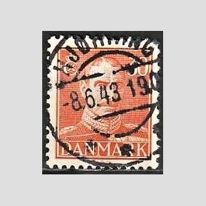 FRIMRKER DANMARK | 1942-44 - AFA 278 - Chr. X 30 re orange - Lux Stemplet Hjrring
