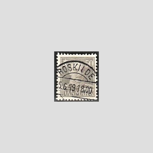 FRIMRKER DANMARK | 1945 - AFA 289 - Chr. X 50 re gr - Lux Stemplet Roskilde
