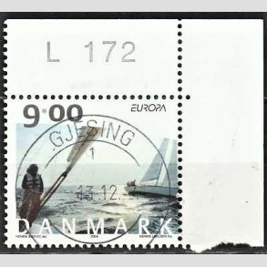 FRIM�RKER DANMARK | 2004 - AFA 1397 - Europam�rker - 9,00 Kr. flerfarvet - Pragt Stemplet Gjesing
