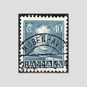 FRIMRKER DANMARK | 1942-44 - AFA 280 - Chr. X 40 re bl - Lux Stemplet