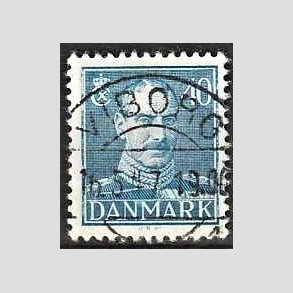 FRIMRKER DANMARK | 1942-44 - AFA 280 - Chr. X 40 re bl - Lux Stemplet Viborg