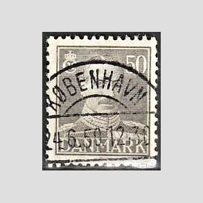 FRIMRKER DANMARK | 1945 - AFA 289 - Chr. X 50 re gr - Lux Stemplet Kbenhavn