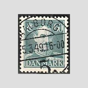 FRIMRKER DANMARK | 1944 - AFA 284 - Chr. X 60 re blgrn - Lux Stemplet 