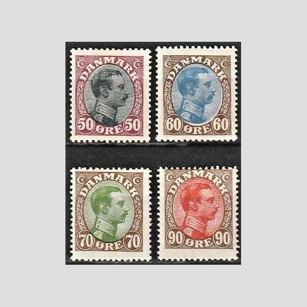 FRIMRKER DANMARK | 1918-20 - AFA 106,107,108,109 - Chr. X 50-90 re - Ubrugt