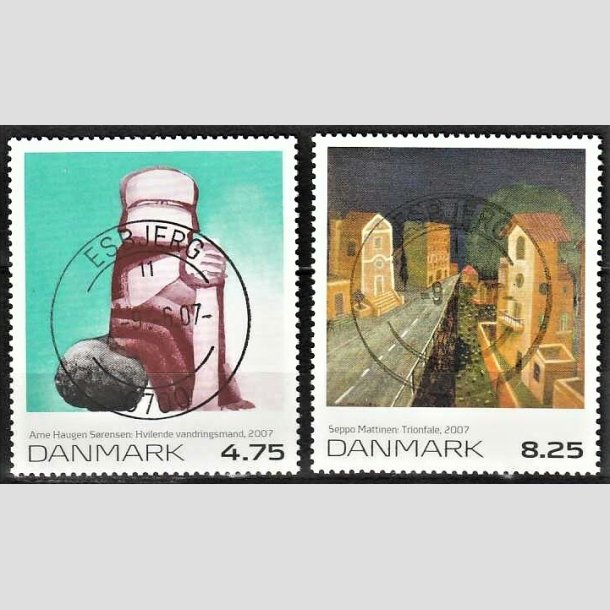 FRIMRKER DANMARK | 2007 - AFA 1508,1509 - Frimrkekunst 10. - 4,75 + 8,25 Kr. - Pragt Stemplet Esbjerg