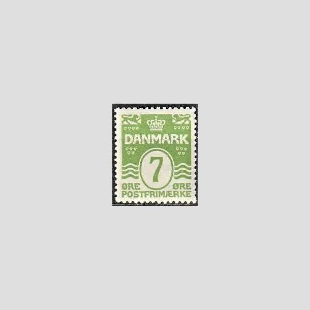 FRIMRKER DANMARK | 1926-30 - AFA 167 - Blgelinie 7 re lysgrn - Postfrisk
