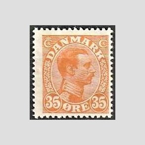 FRIMRKER DANMARK | 1913 - AFA 73 - Chr. X 35 re orange - Ubrugt