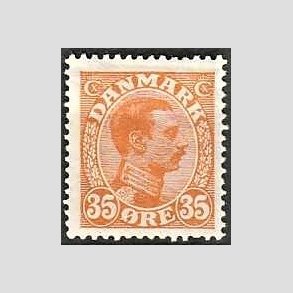 FRIMRKER DANMARK | 1913 - AFA 73 - Chr. X 35 re orange - Ubrugt
