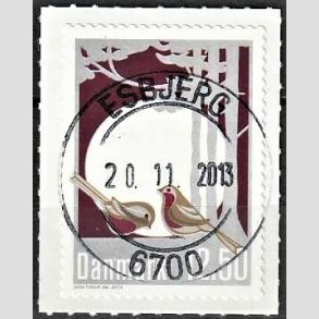 FRIM�RKER DANMARK | 2013 - AFA 1758 - Vinterstemning - 12,50 Kr. flerfarvet - Pragt Stemplet Esbjerg