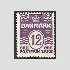 FRIM�RKER DANMARK | 1926-30 - AFA 168 - B�lgelinie 12 �re violet - Postfrisk