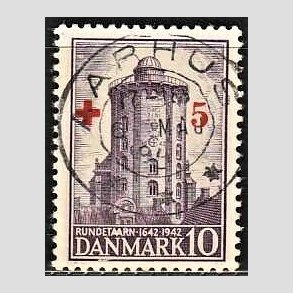 FRIMRKER DANMARK | 1944 - AFA 283 - Rde Kors provisorium - + 5/ 10 re violet - Pragt Stemplet