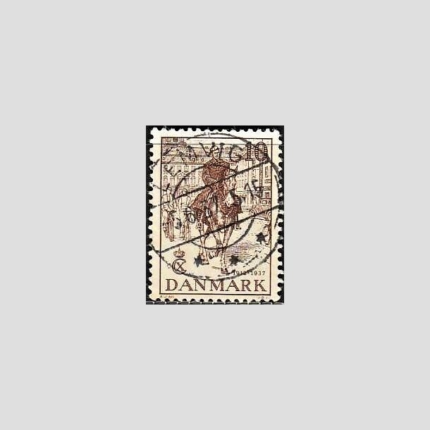 FRIMRKER DANMARK | 1937 - AFA 240 - Chr. X 25 re jubilum 10 re brun - Lux Stemplet Lemvig