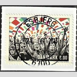 FRIM�RKER DANMARK | 2013 - AFA 1745a - Rockmusik - 8,00 Kr. flerfarvet - Pragt Stemplet