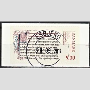 FRIM�RKER DANMARK | 2014 - AFA 1791 - H�ndskrifter - 9,00 Kr. Sj�llandske lov - Pragt Stemplet