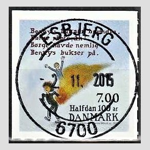 FRIM�RKER DANMARK | 2015 - AFA 1803 - Halfdan Rasmussen - 7,00 Kr. flerfarvet - Pragt Stemplet
