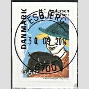 FRIM�RKER DANMARK | 2014 - AFA 1788 - H.C. Andersen - 6,50 Kr. Klods-Hans - Pragt Stemplet Esbjerg
