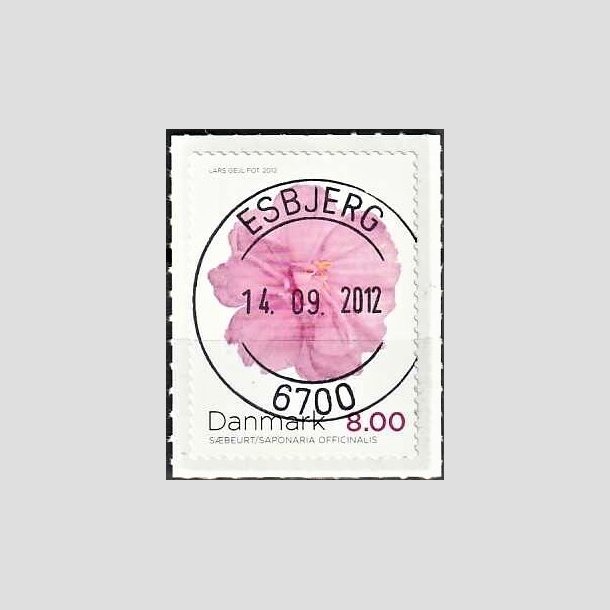 FRIMRKER DANMARK | 2012 - AFA 1715 - Efterrsblomster - 8,00 Kr. flerfarvet - Pragt Stemplet