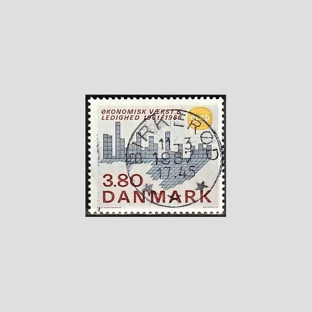 FRIMRKER DANMARK | 1986 - AFA 875 - OEDC 25 r - 3,80 Kr. flerfarvet - Pragt Stemplet Birkerd