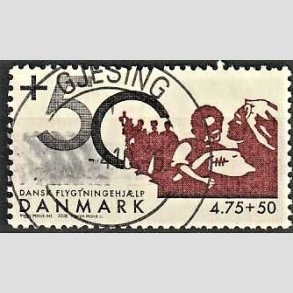 FRIMRKER DANMARK | 2006 - AFA 1459 - Dansk flygtningehjlp - 4,75+0,50 Kr. Afrika - Pragt Stemplet