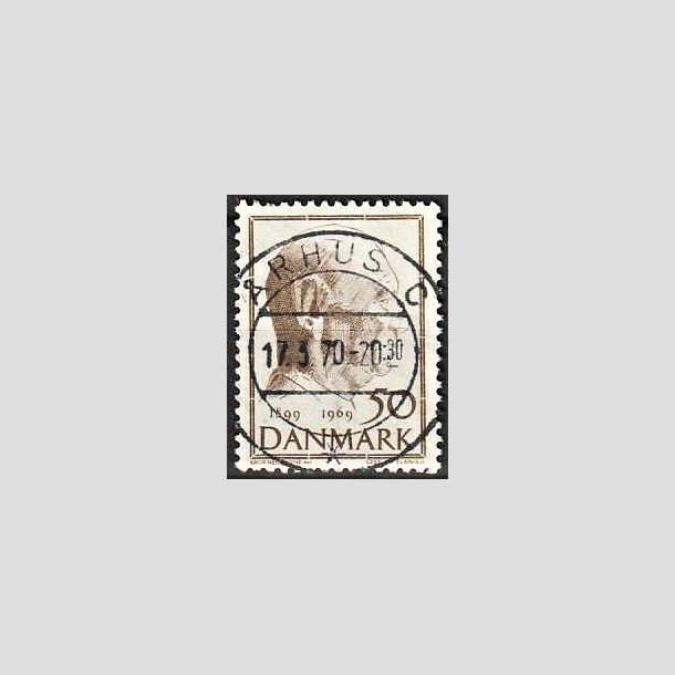 FRIMRKER DANMARK | 1969 - AFA 480 - Fredrik IX 70 r - 50 re brun - Pragt Stemplet rhus C