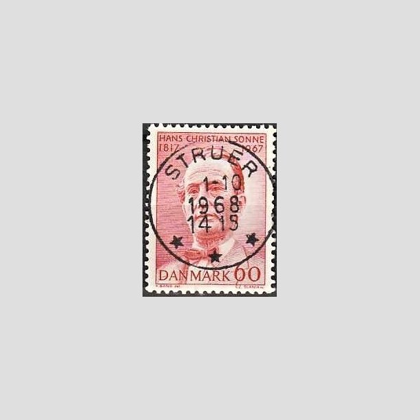 FRIMRKER DANMARK | 1967 - AFA 466 - Chr. Sonne - 60 re rd - Pragt Stemplet Struer