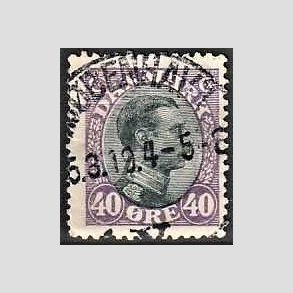 FRIMRKER DANMARK | 1918-20 - AFA 105 - Chr. X 40 re lilla/sort - Lux Stemplet 