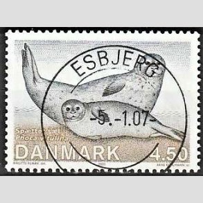 FRIM�RKER DANMARK | 2005 - AFA 1451 - S�ler i Danmark - 4,50 Kr. sp�ttet s�l - Pragt Stemplet