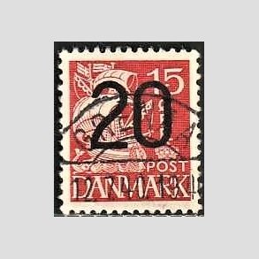 FRIMRKER DANMARK | 1940 - AFA 264 - 20/15 re rd Provisorier - Lux Stemplet Grenaa
