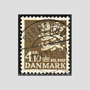 FRIMRKER DANMARK | 1970 - AFA 502 - Rigsvben 4,10 Kr. olivenbrun - Lux Stemplet