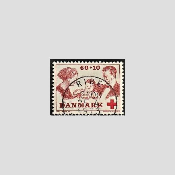 FRIMRKER DANMARK | 1969 - AFA 492 - Dansk Rde Kors velgrendhed - 60 + 10 re brunrd/rd - Pragt Stemplet