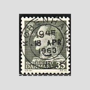 FRIMRKER DANMARK | 1961-62 - AFA 395 - Fr. IX 35 re mrkgrn - Lux Stemplet