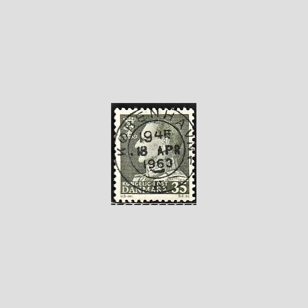 FRIMRKER DANMARK | 1961-62 - AFA 395 - Fr. IX 35 re mrkgrn - Lux Stemplet