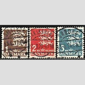 FRIMRKER DANMARK | 1946-47 - AFA 293,294,295 - Rigsvben 1-5 Kr. - Lux Stemplet