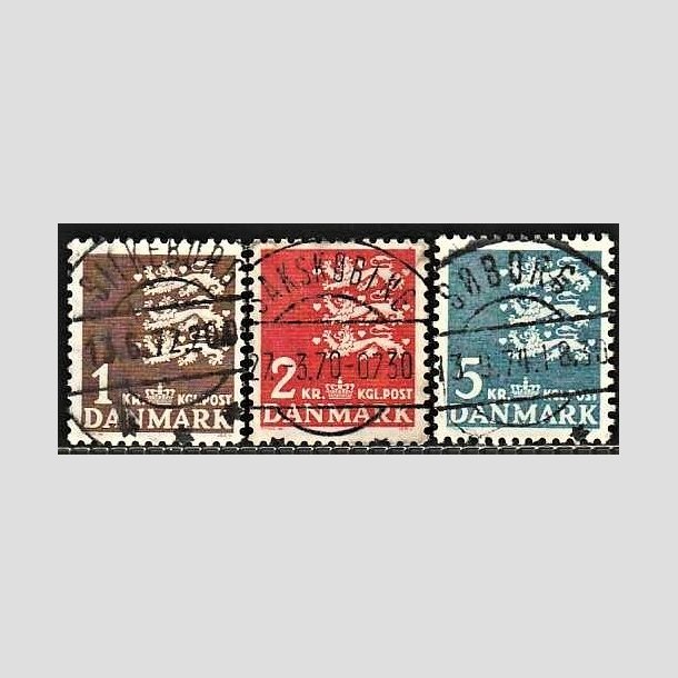 FRIMRKER DANMARK | 1946-47 - AFA 293,294,295 - Rigsvben 1-5 Kr. - Lux Stemplet