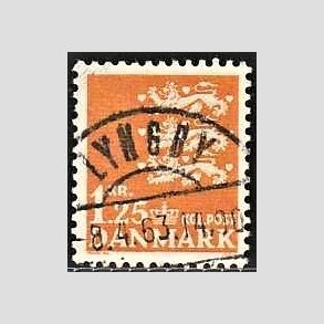 FRIMRKER DANMARK | 1962 - AFA 404 - Rigsvben 1,25 Kr. orange - Lux Stemplet Lyngby